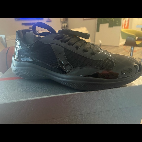 Black Patten leather Prada sneakers - Picture 5 of 5